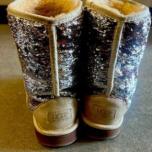Silver Glitter Ugg boots size 7